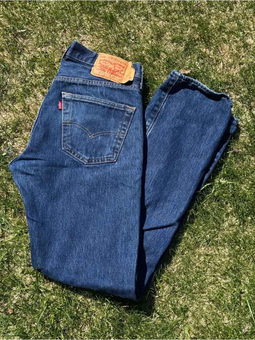 Levi's 501 Men's Straight Dark Blue Denim Jeans